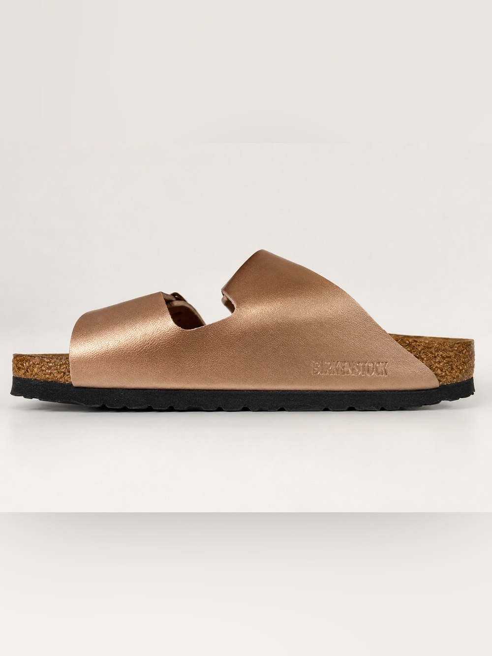 Birkenstock Arizona Double Buckle Sandals in Metallic Blush - Picture 5 of 5